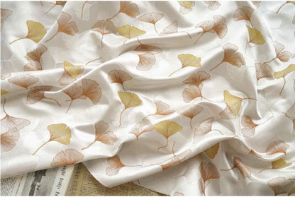 Ginkgo Leaf Jacquard Fabric: Soft Polyester Upholstery & Costume DIY