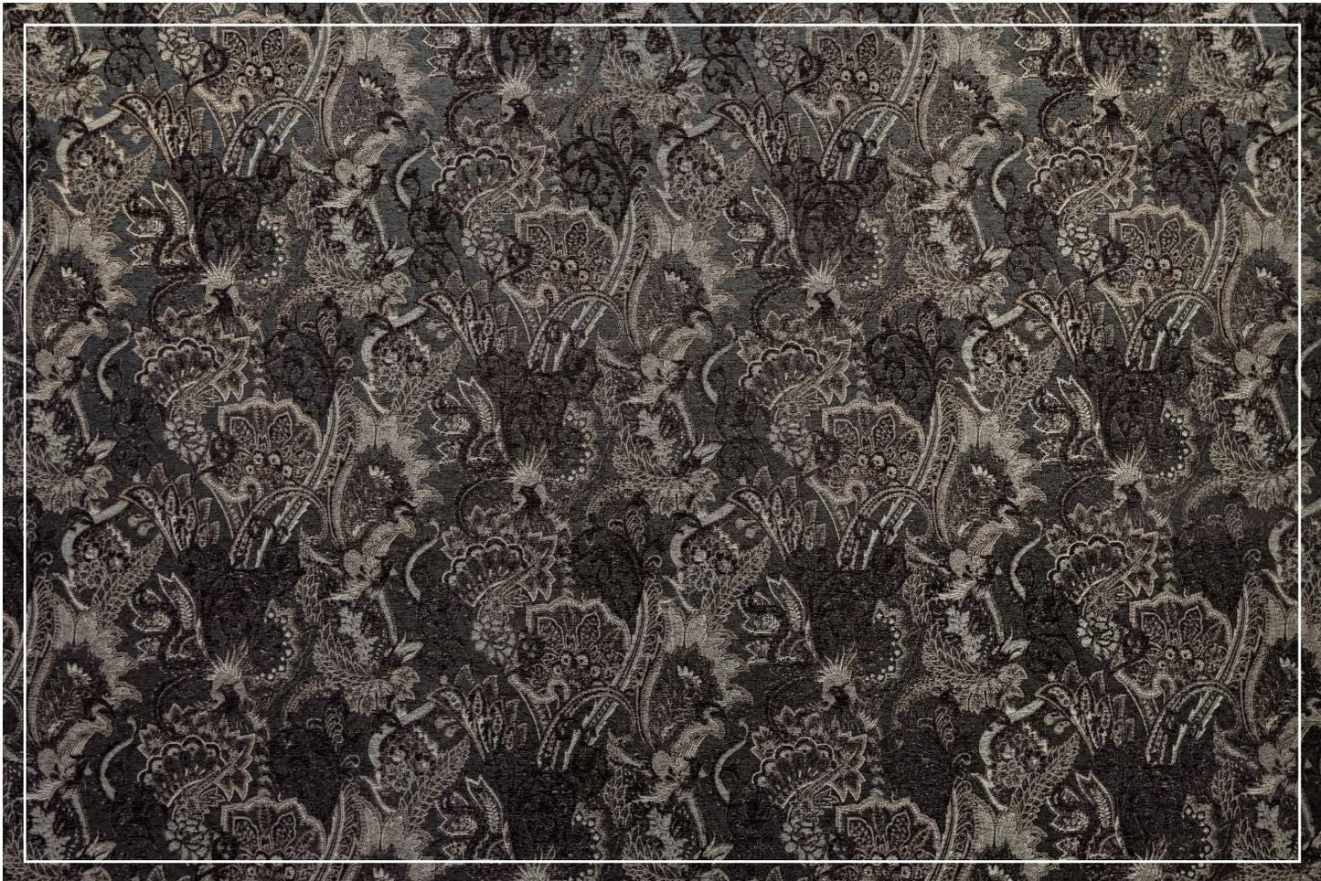 Tissu jacquard chenille Phoenix - Revêtement style palais - Large