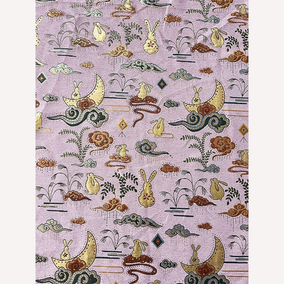 Rabbit Brocade Jacquard Fabric: 57"W Chenille Upholstery, Costume, Decor