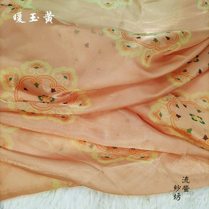 Printed Organza Han Fu Fabric: 59"W Designer Sheer Polyester