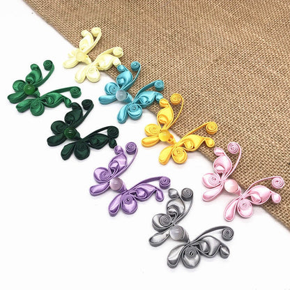Satin Butterfly Knot Button: Cheongsam Sewing Fastener (Pair)