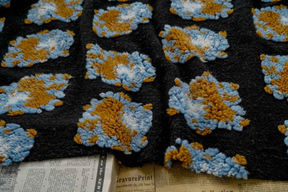 Floral Lamb Velvet Fabric: Soft Plush Upholstery, Costume & Bag Fabric (63" W)