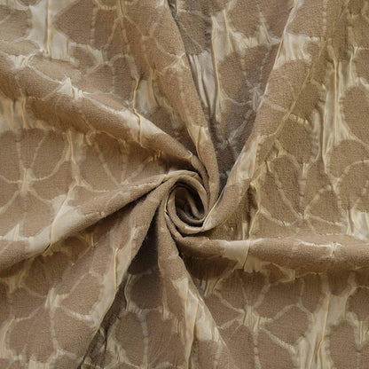 Tissu jacquard marron vintage : ameublement 3D, création de costumes (53 po de largeur)