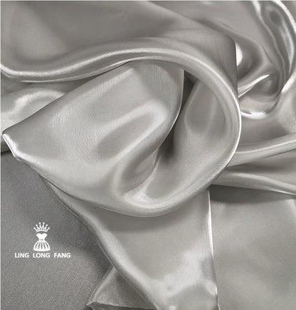 Water-Shine Silk Satin Fabric: Metallic Luster, 57" Wide