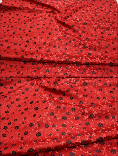 Floral Brocade Fabric: Chinese Style Silk Rayon Blend, 29.5" Wide
