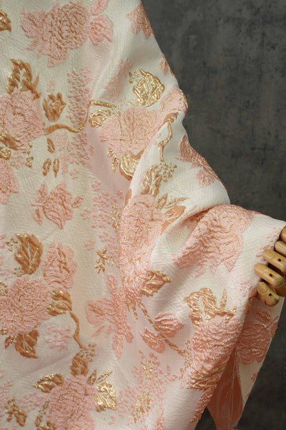 Gold Embossed Palace Jacquard Fabric: Damask Upholstery, Costume, Decor