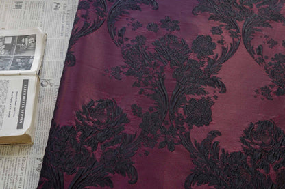 Embossed Vine & Floral Fabric: Upholstery, Costume, Decor - 55"W