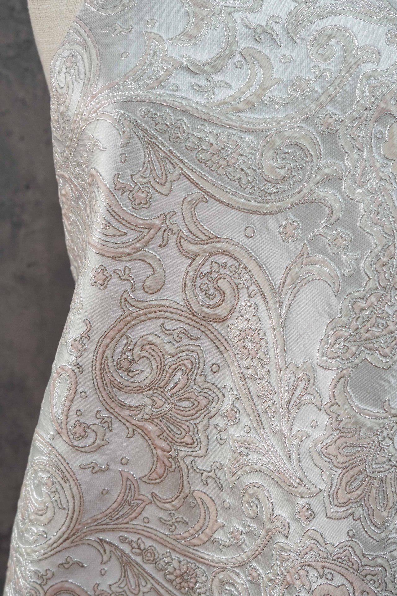Tissu jacquard cachemire 3D en relief européen - Textile décoratif pour la décoration intérieure - Large