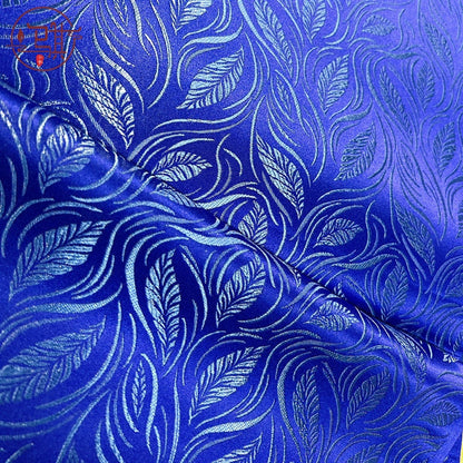 Brocart de soie à motif de fleurs de blé, largeur 75 cm (29,5 po) - Vendu au mètre
