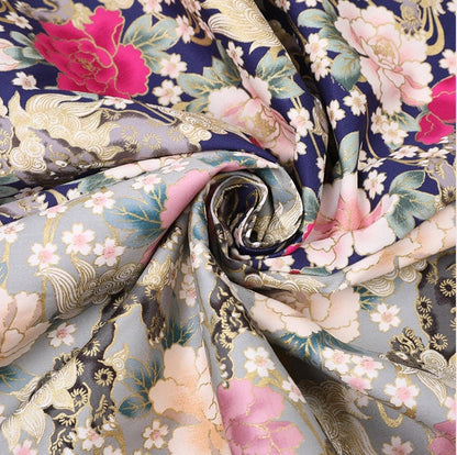 Tissu en coton à motifs floraux japonais : Matériel de couture pour kimono