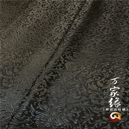 Wheat Silk Brocade Fabric: Jacquard Damask, Upholstery & Costume (29.5"W)