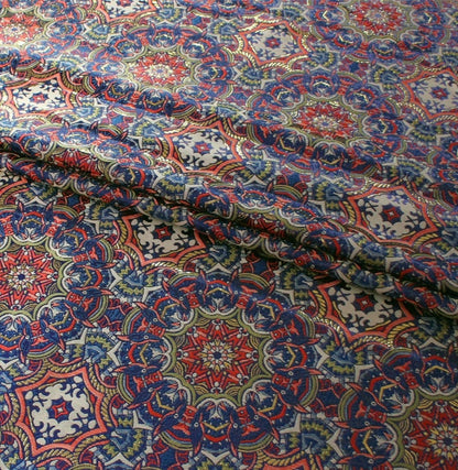 Tissu brocart Thangka exotique : satin jacquard tibétain (75 cm x 145 cm)