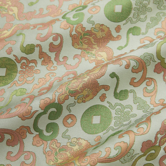59"W Silk Brocade Fabric: Emperor Robe Cheongsam Material