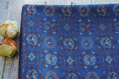 Tissu jacquard brocart Song, fil d'or, style tibétain, 165 cm de large