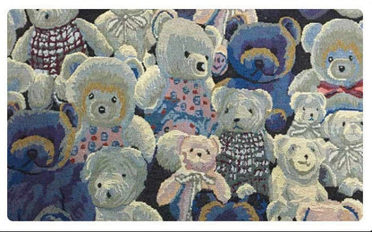 Blue Bear Jacquard Fabric: Polyester Upholstery, Costume & Sewing Fabric (59"W)