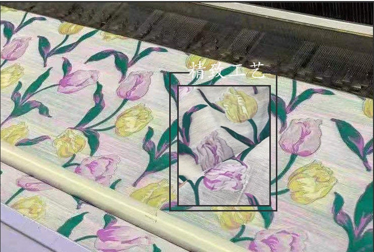 Tissu jacquard organza à motif tulipe : matériau de couture 3D pour créateurs