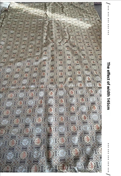 Sengoku Pattern Brocade Fabric: Ancient Style Robe Material, 59" Wide