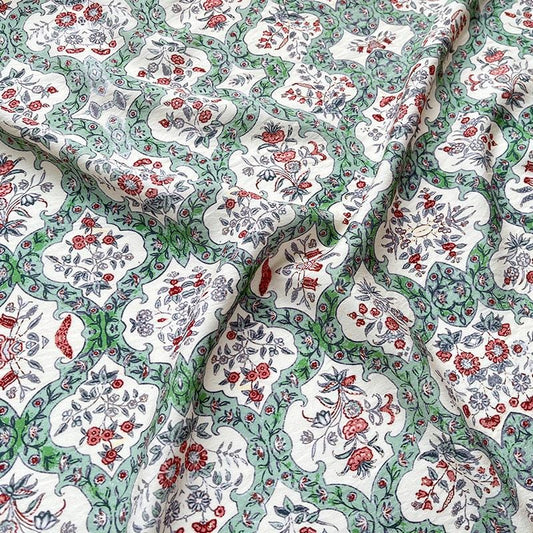 Nappe bohème en coton imprimé : 150 cm de large, tissu durable