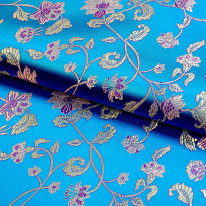 Floral Brocade Fabric: 45" Wide Rayon Nylon Blend
