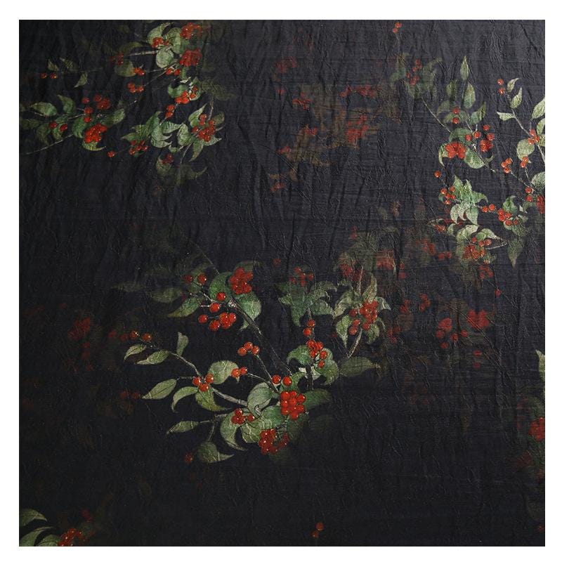 Floral Tencel Ramie Fabric: Sewing Material by Meter (59 inch)