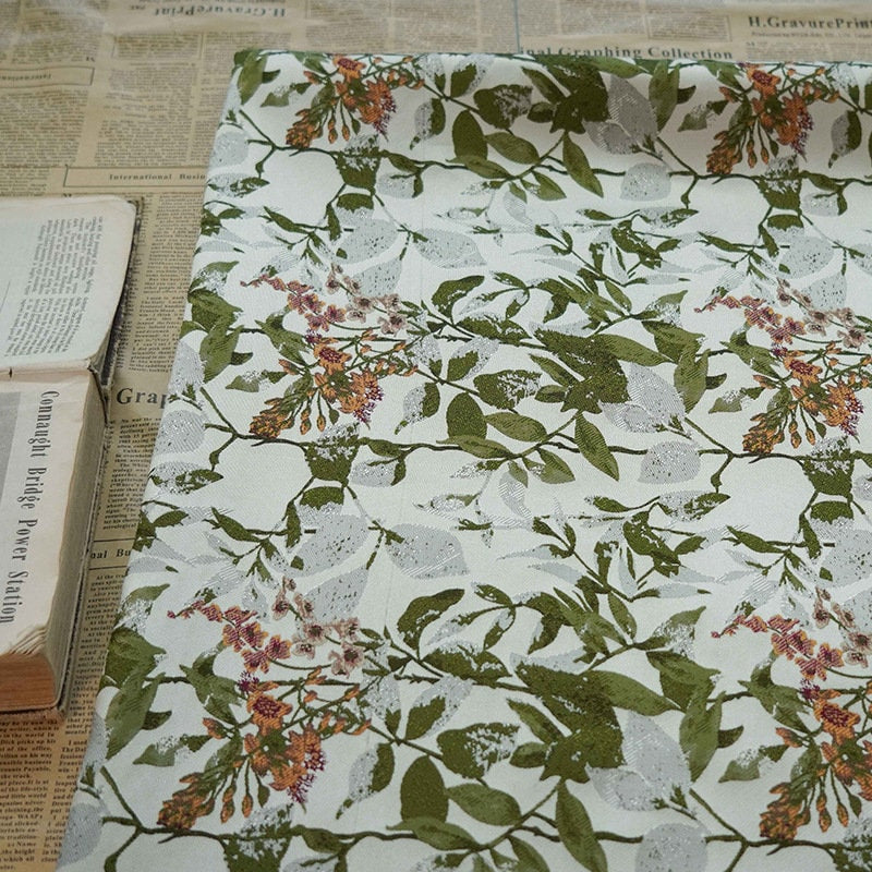 Reversible Jacquard Fabric: Japanese Floral Embossed Weave (59"W)