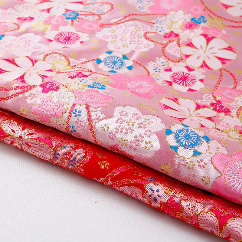 Cherry Blossom Jacquard Fabric: 59" Wide Rayon Brocade