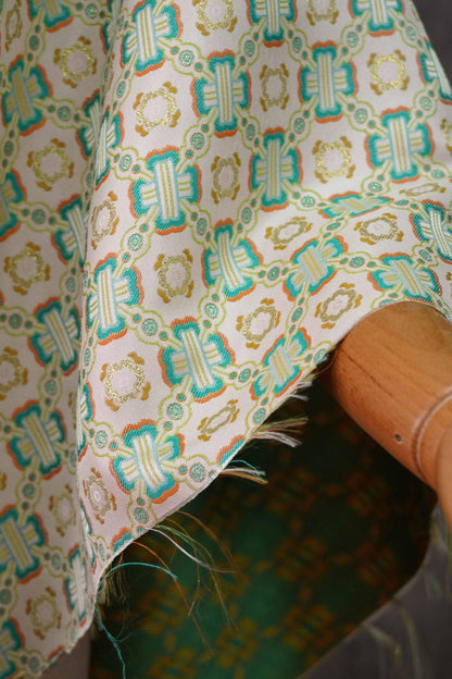 Green Dragon Brocade Fabric: Chinese Cheongsam Dress Material (59"W)