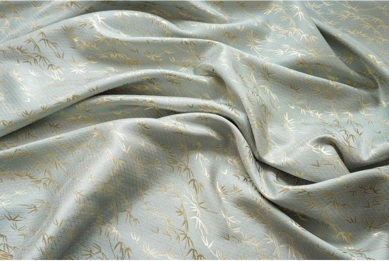 Bamboo Diamond Jacquard Fabric: 60"W Rayon Blend Drapery