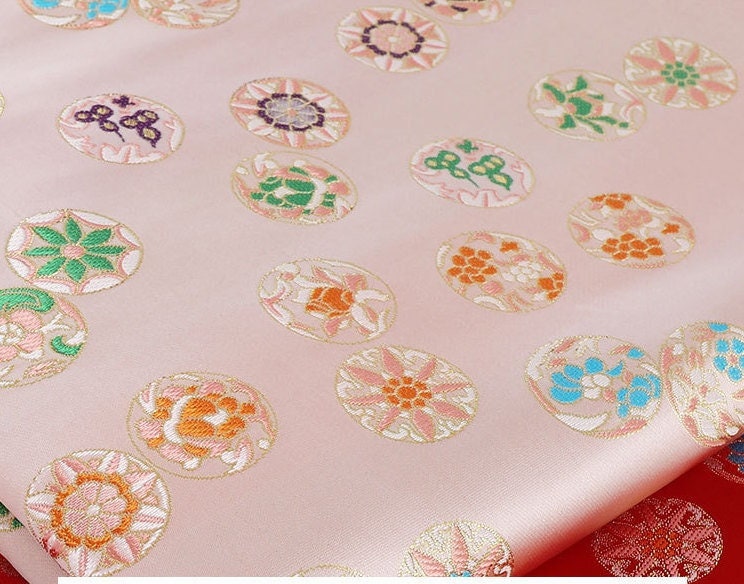 Floral Silk Brocade Fabric: 57"W Rayon Damask, Sewing Material