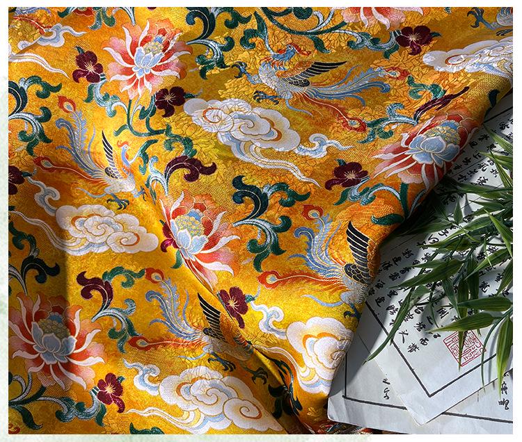 Tissu jacquard floral Phoenix ��� Rayonne Si" Large