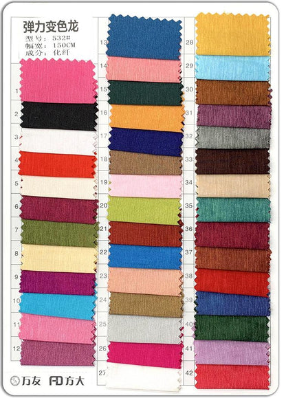 Chameleon Stretch Taffeta Fabric: Shiny Hanbok Dress Material, 59" Wide - By The Meter