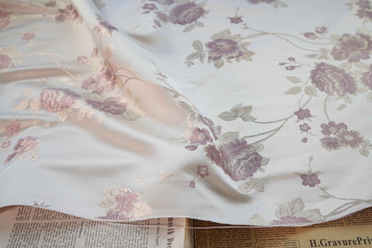 Floral Damask Brocade Fabric: 56"W Polyester Rayon Blend