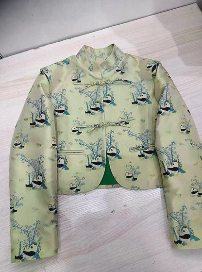 Panda Bamboo Jacquard Fabric: Rayon Polyester Blend, 59" Wide