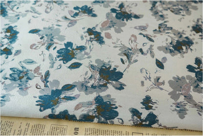 Tissu jacquard à motif floral : 168 cm de large, style Splash Ink, pour l’ameublement et la couture
