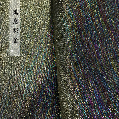 Gold Thread Gradient Jacquard Fabric - 58" Wide Polyester Brocade