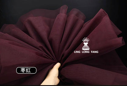 Tissu organza rigide : 157 cm de large (matériel pour robes de créateurs et loisirs créatifs)