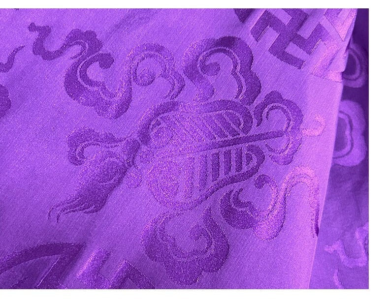 Purple Silk Brocade Fabric: Chinese Element Upholstery, Costume, Decor