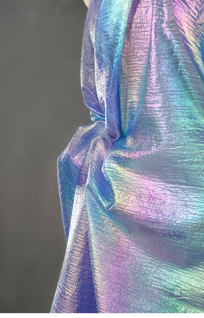 Laser Pearl Micro-Wrinkle Gauze Fabric ��� Iridescent Costume Materi" Wide