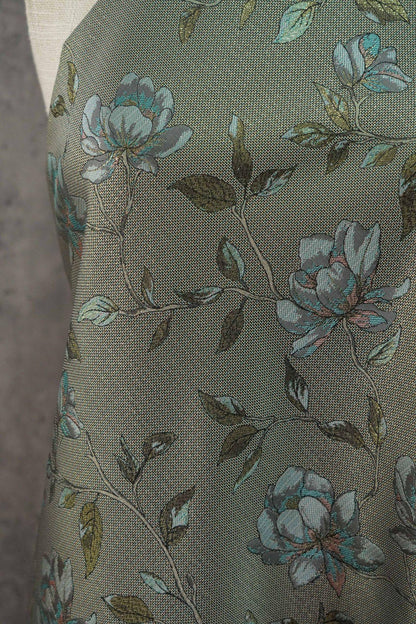 Magnolia Jacquard Quilting Fabric with Gold Thread ��� Upholstery, Furniture, Bags, DIY Sewing, Craft, Luxury Fabr"Wide