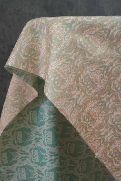 Gold Vine Jacquard Fabric: Luxury Upholstery & Drapery - 55"W