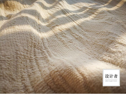 Jacquard Linen Fabric: Thick Zen Style, Sustainable Cotton (53"W)