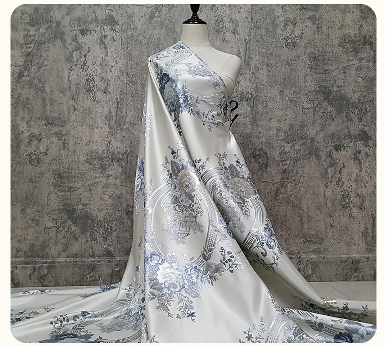Flower Jacquard Brocade Fabric ��� Money Tree Pattern Upholstery & Clothing Material, sell by the met"Wide