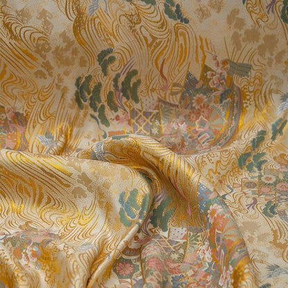 Nishijin Weave Fabric: Japanese Kimono Style Silk Rayon Blend