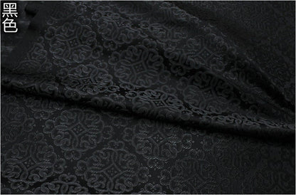Silk Brocade Fabric: Mongolian Tibetan Style, 29.5"W, Costume & Decor