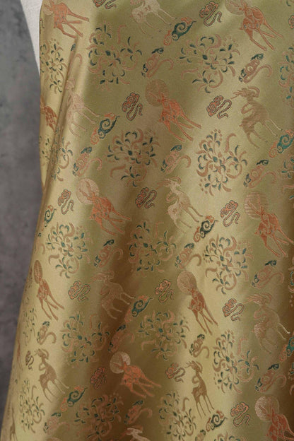 Nine-Color Deer Brocade Fabric: Chinese Hanfu Qipao Sewing Material