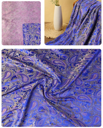 Tissu brocart à motifs cachemire : tissu pour coussin Cheongsam en rayonne (150 cm de large)
