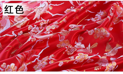 Bird Pattern Rayon Brocade Fabric: 57"W Cheongsam Costume Material