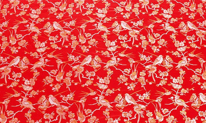 Bird Pattern Rayon Brocade Fabric: 57"W Cheongsam Costume Material