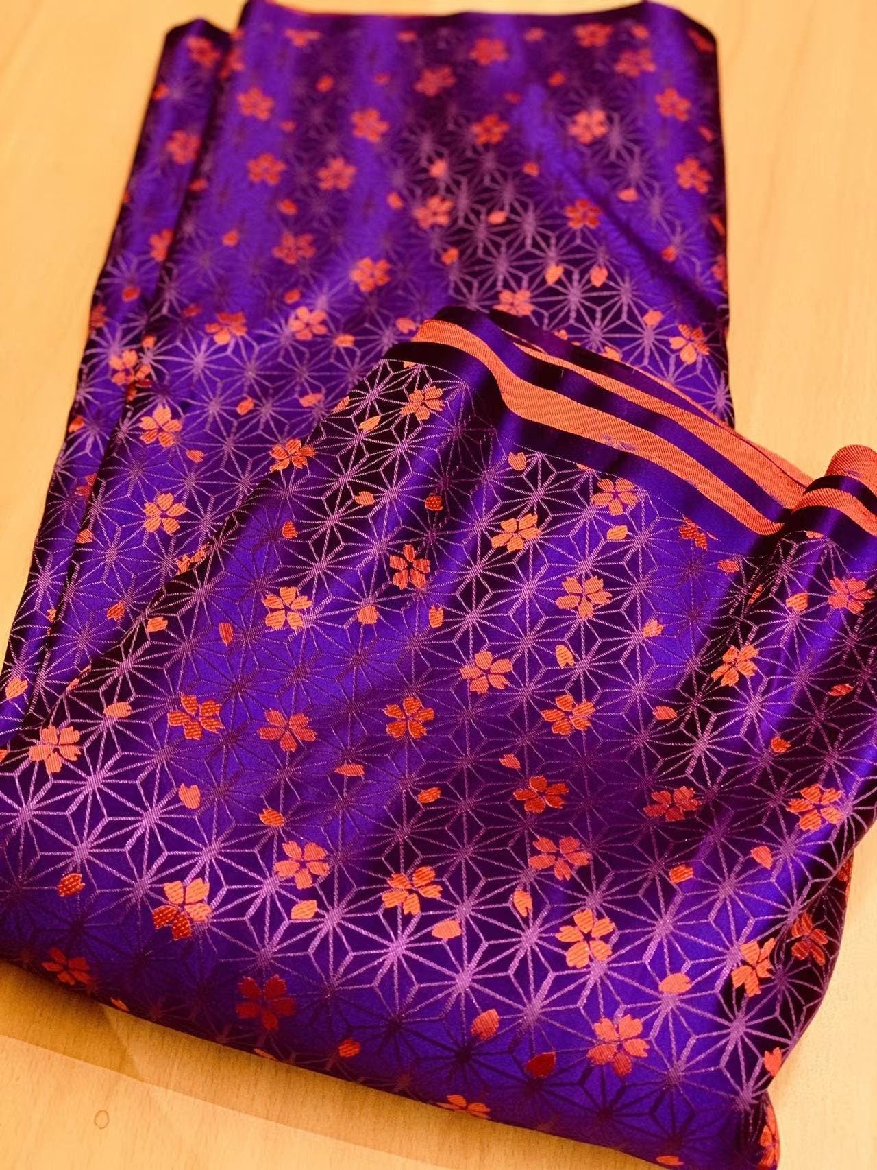 Brocade Fabric: Star Flower Damask, Japanese Wedding Fabric