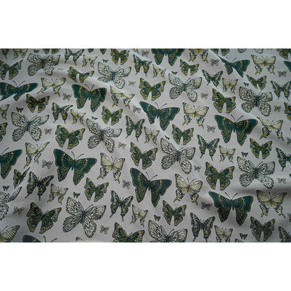 Butterfly Jacquard Fabric: 3D Texture Gold Thread Polyester, 65" Wide